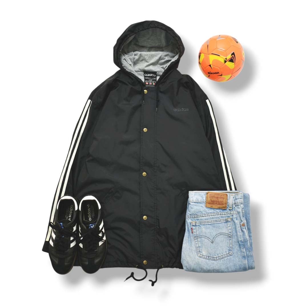 80s 90s ヴィンテージ 黒タグ USA製 アディダス adidas ナイロン