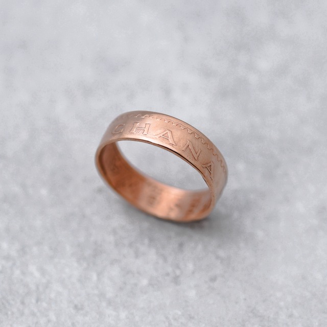 ガーナ 1ぺセワ コインリング｜GHANA 1PESEWA COINRING