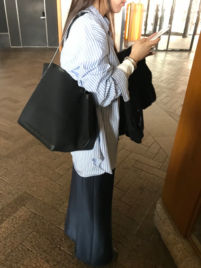 (予約) taffeta / Sweetie stripe shirt 2color