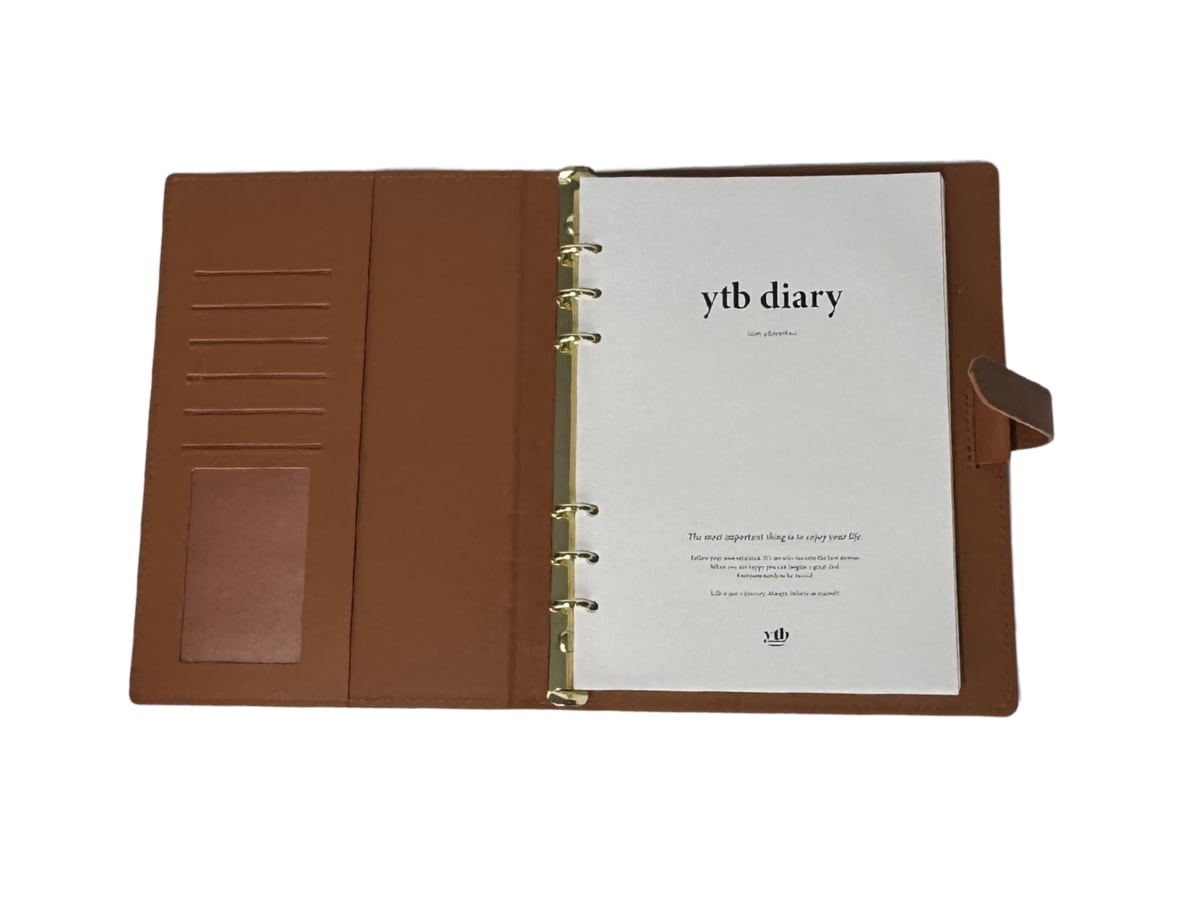 ytb diary 茶色カバー付き(カレンダー:2026年4月から2027年3月までのもの)