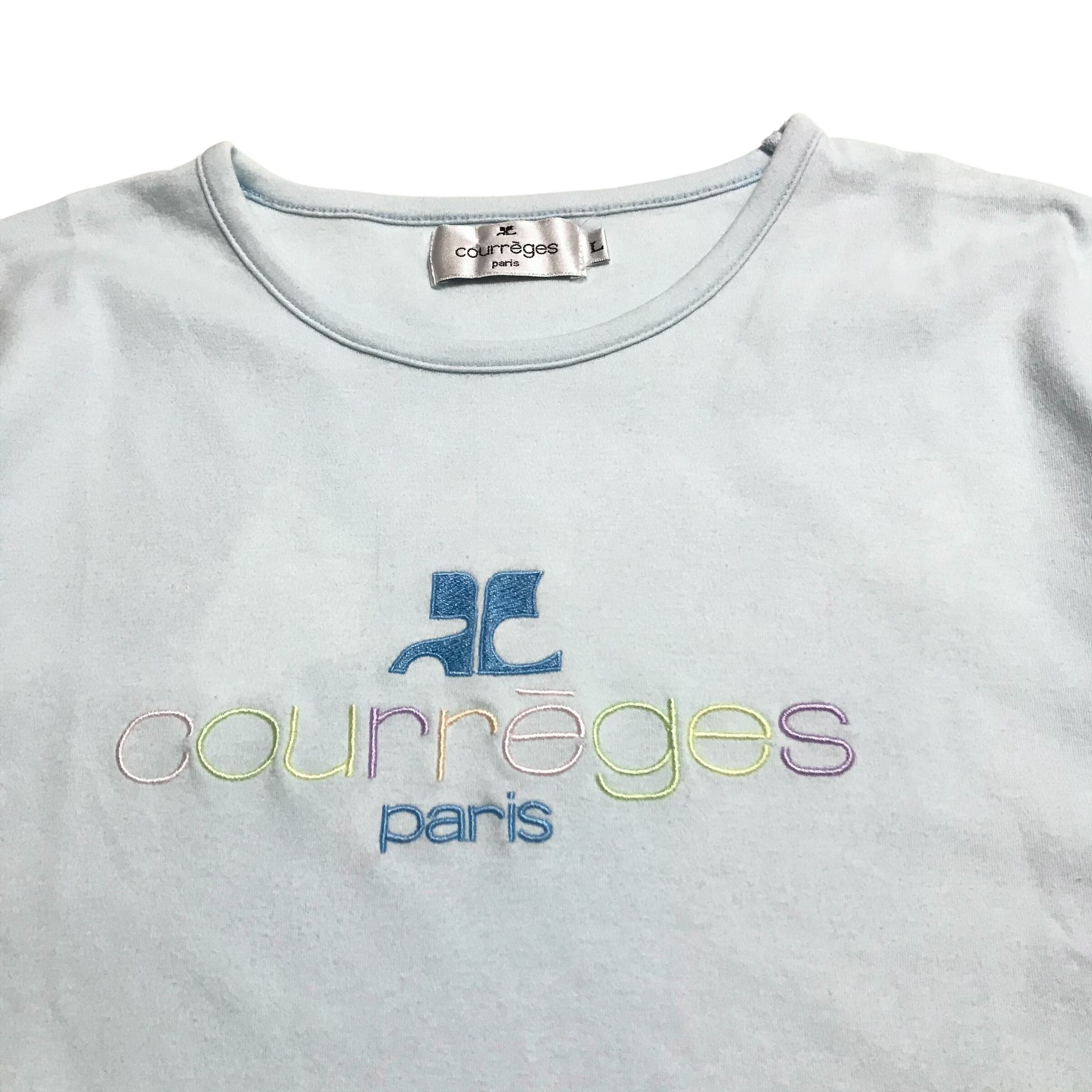 138 courreges tops クレージュ トップス tシャツ 半袖 ブルー | akubi ...