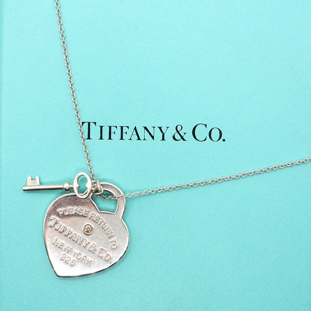 Tiffany&Co. リターントゥ ダイヤ キー ネックレス シルバー925 シェル ティファニー
