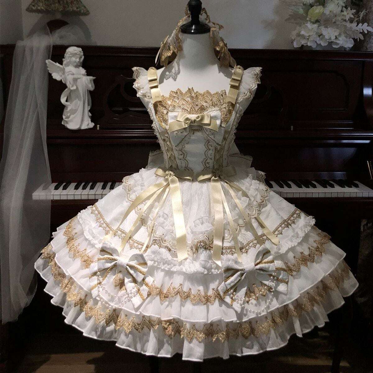 豪華ロリータボンネット｜ドールプリンセス系 ヘッドドレス JSKセット