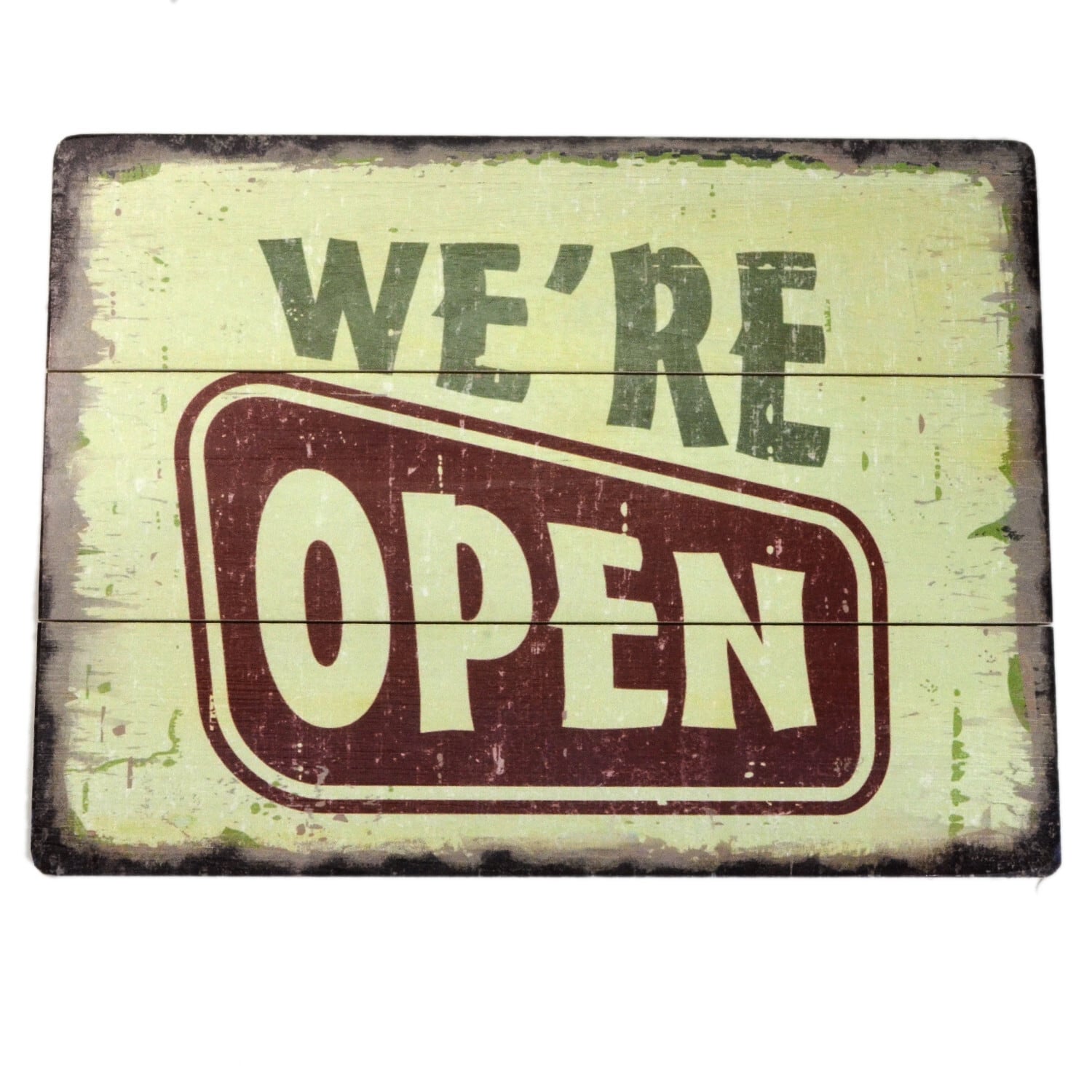 ウッドサインボード【WE'ARE OPEN】 | アメリカン雑貨 プラウドワークス