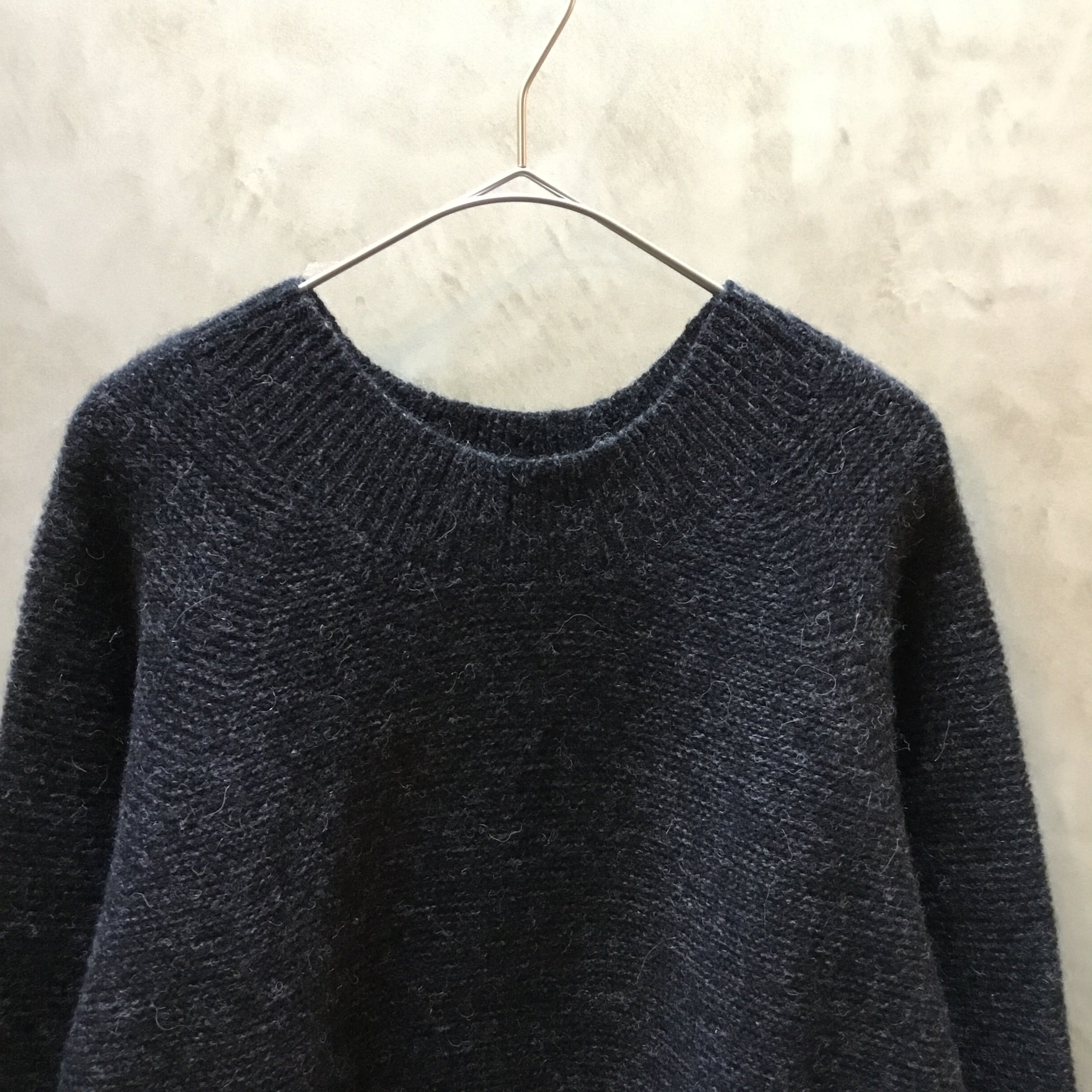 MITTAN KN-32 アルパカウールセーター 黒杢 alpaca wool sweater black