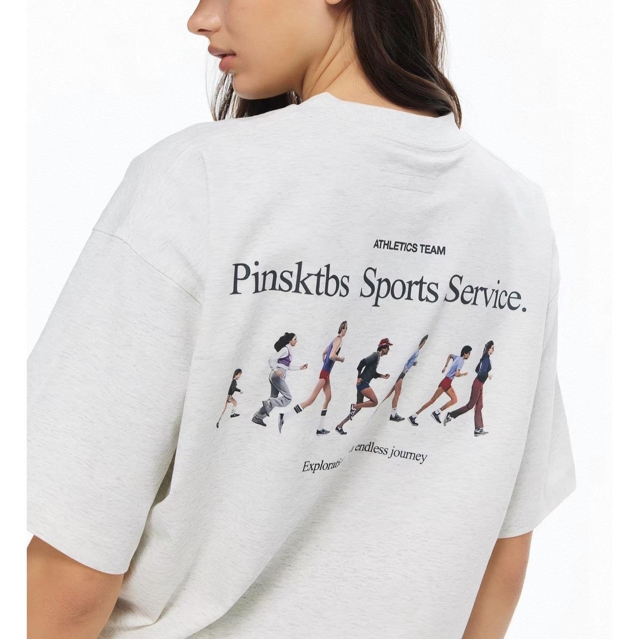 Athletic graphic oversized tee 1017 - 15