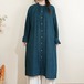 2色／チェック柄シャツロングワンピ ・12662