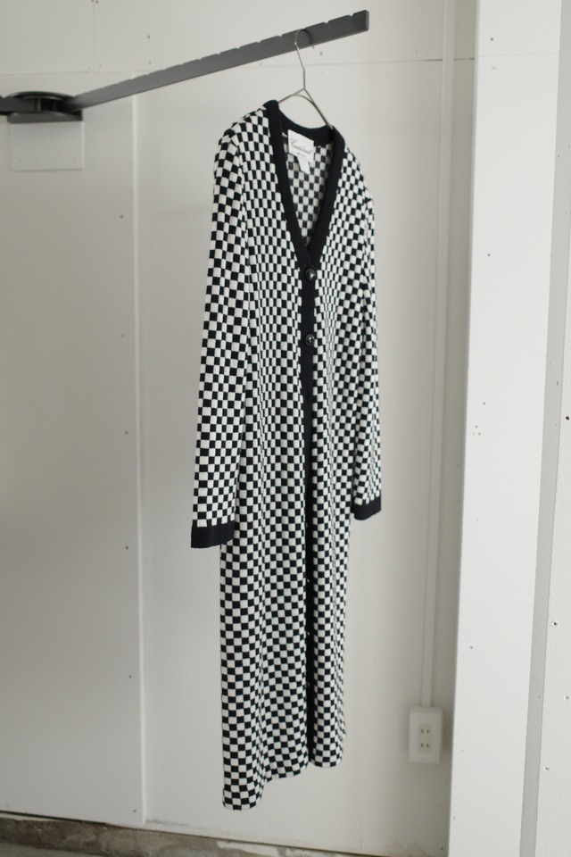 flag check  long cardigan