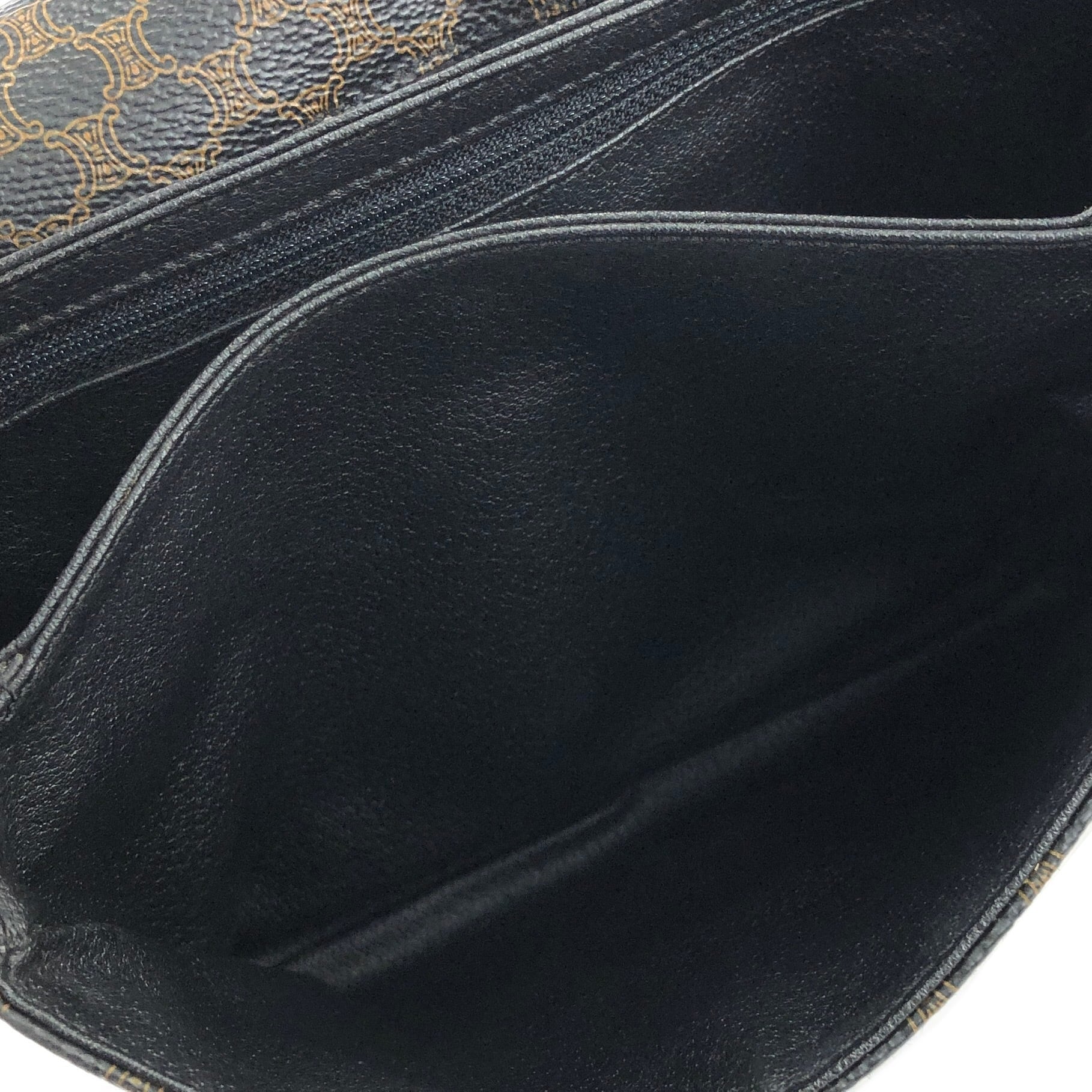 CELINE セリーヌ マカダム フロントベルト PVC×レザー ショルダー