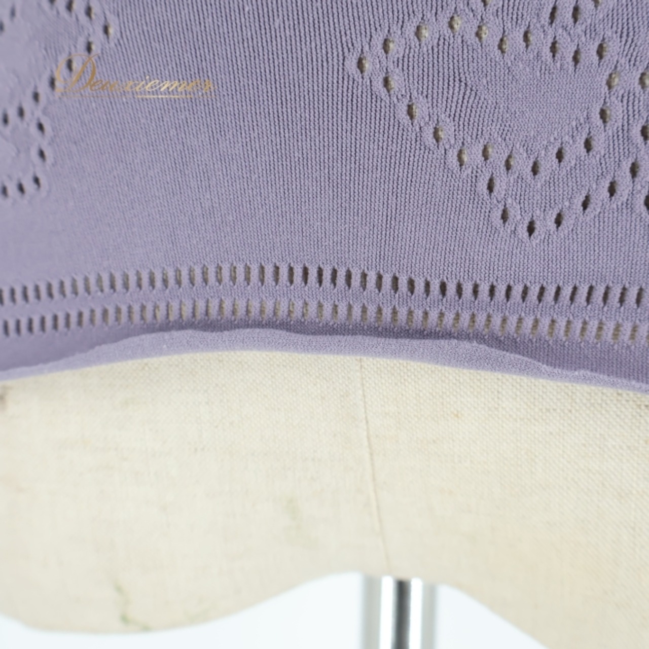 バレエ 衣装 パープル系 チャコット Chacott ノーソーイングニット トップス レッスン 練習 社交ダンス 紫 ストレッチ 伸縮 日本製 花 ノーソーイング 淡い 柔らかい生地 ラインストーン 七分袖