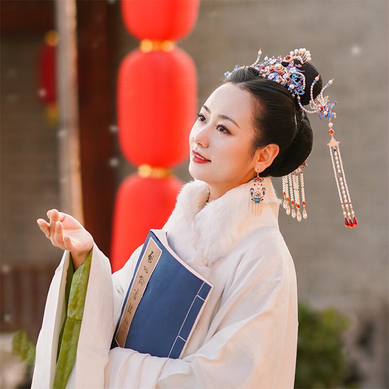 アクセサリー 簪 瑪瑙 パール タッセル 七宝焼 鳳凰 中国風 古代古典髪飾り 上品 結婚式 卒業式 成人式 Dresszone