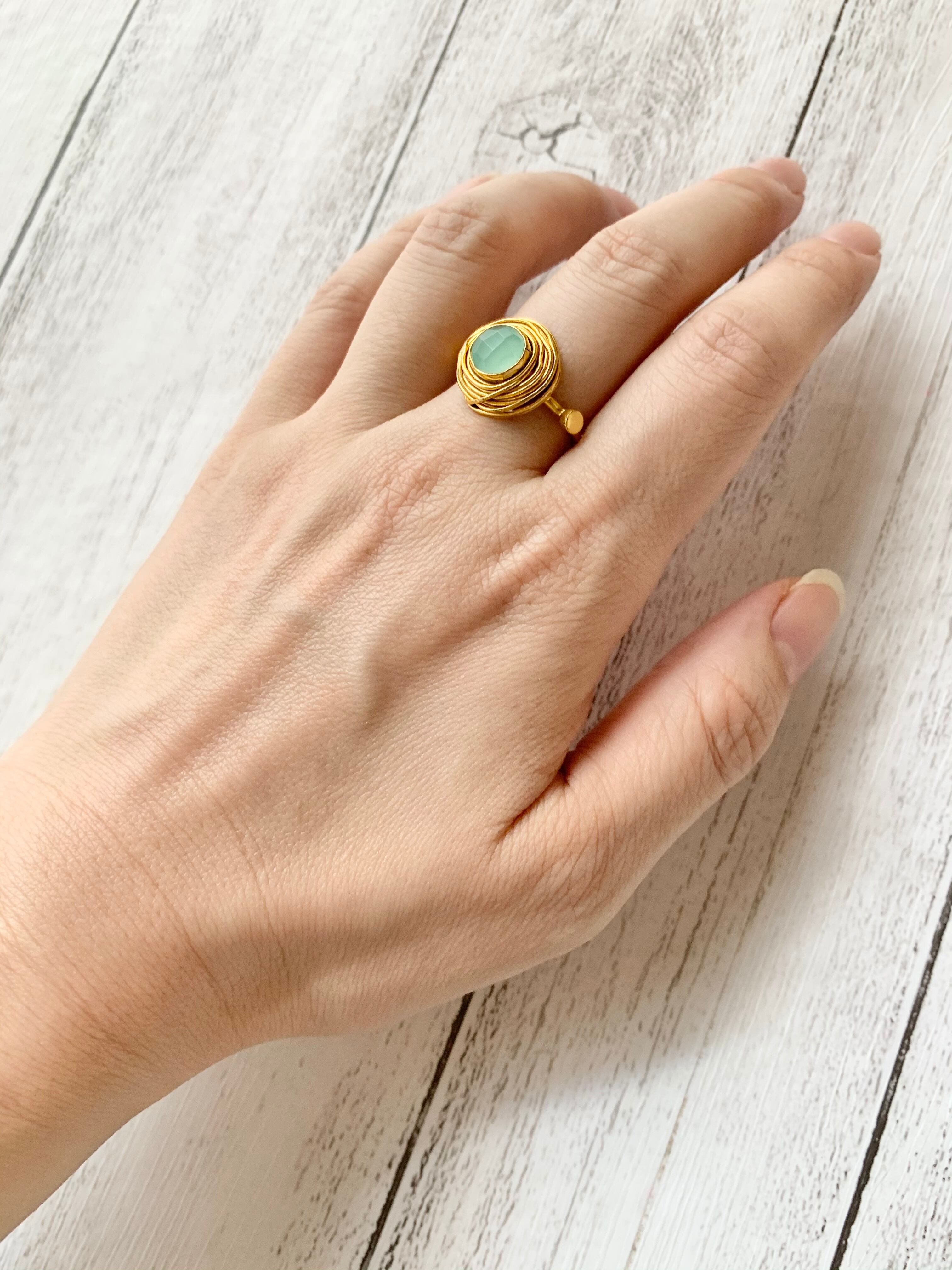 トルコ天然石リング3G