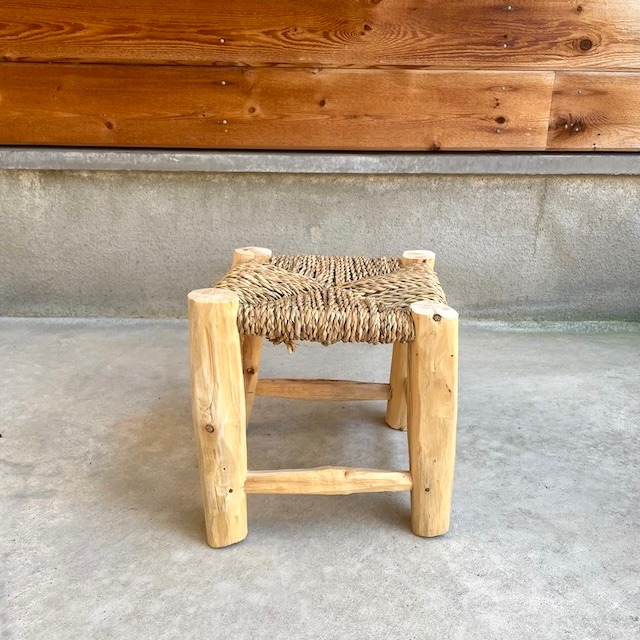 Moroccan wooden mini chair モロッコ ドームミニ木椅子 w24×24cm×h23cm ⑥