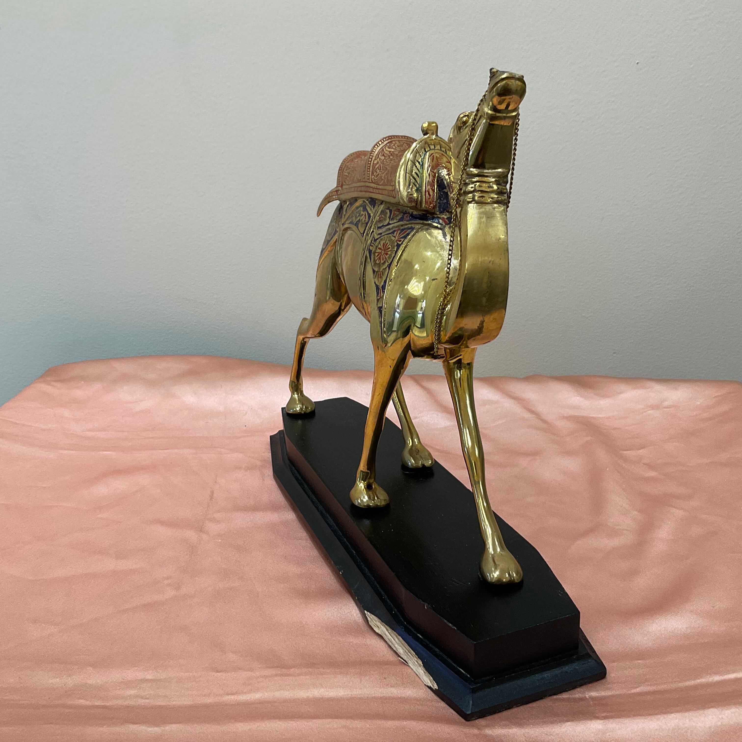 インド 真鍮製手彫り七宝ラクダ置き物 難あり | 白檀や