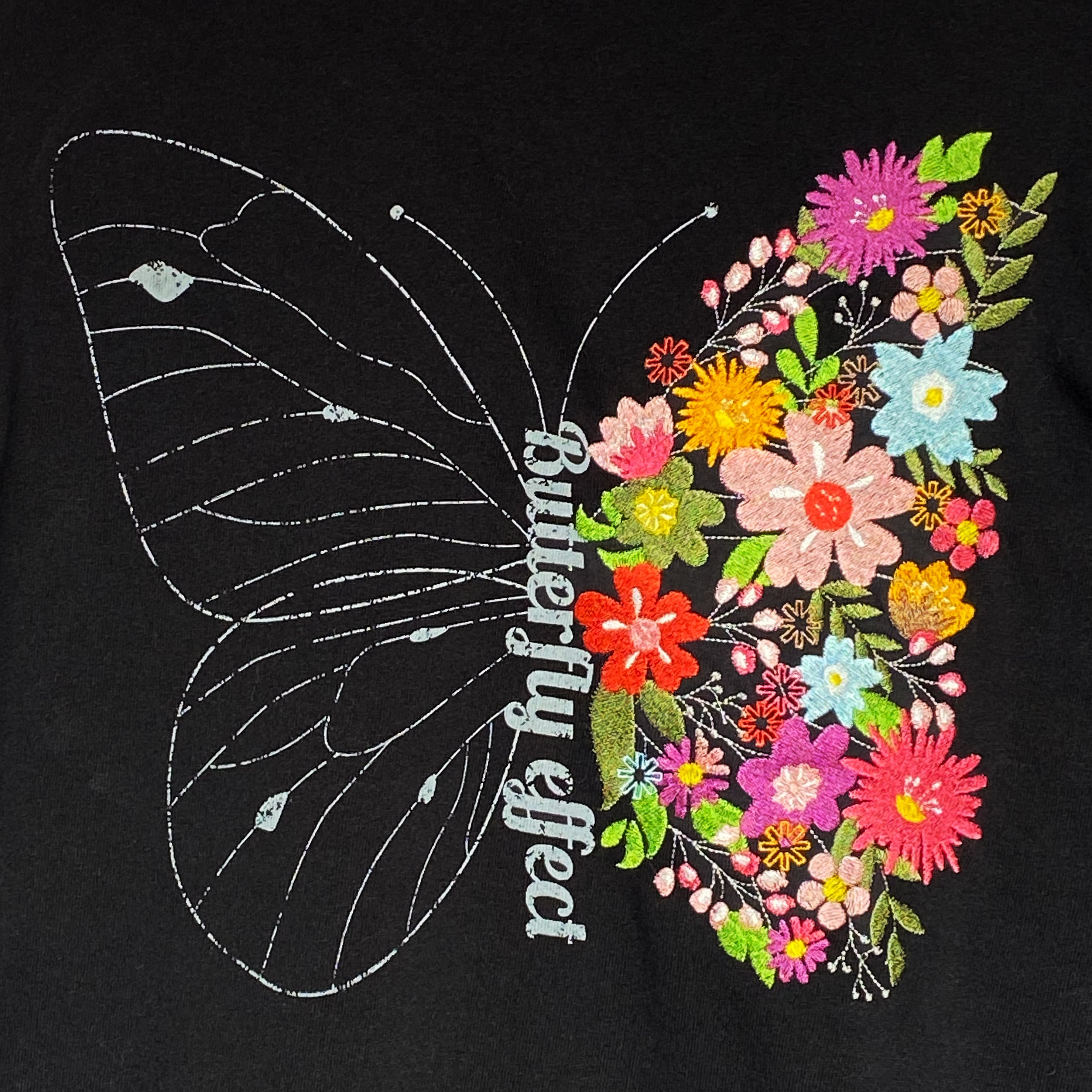 刺繍☆ロンT／Butterfly effect 9.1oz