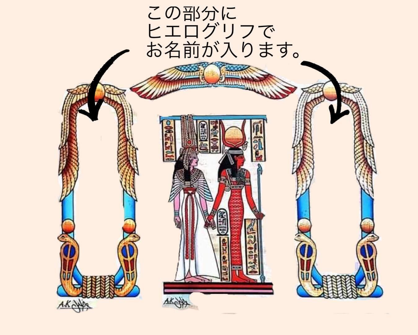 エジプト パピルス画【20】イシス女神 ネフェルタリ女王