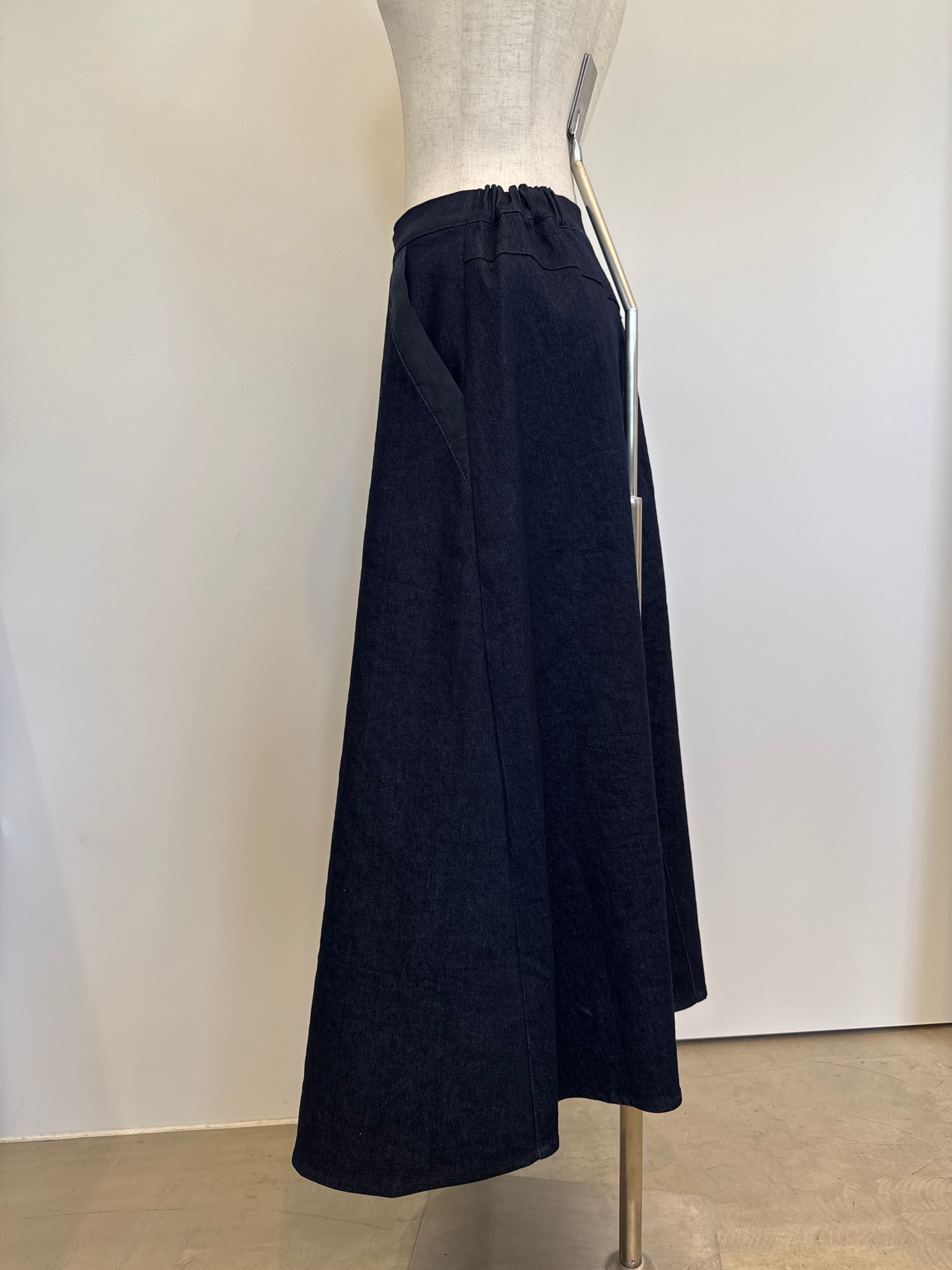 【SELECT】オーガンジー切替ストレッチタックスカート