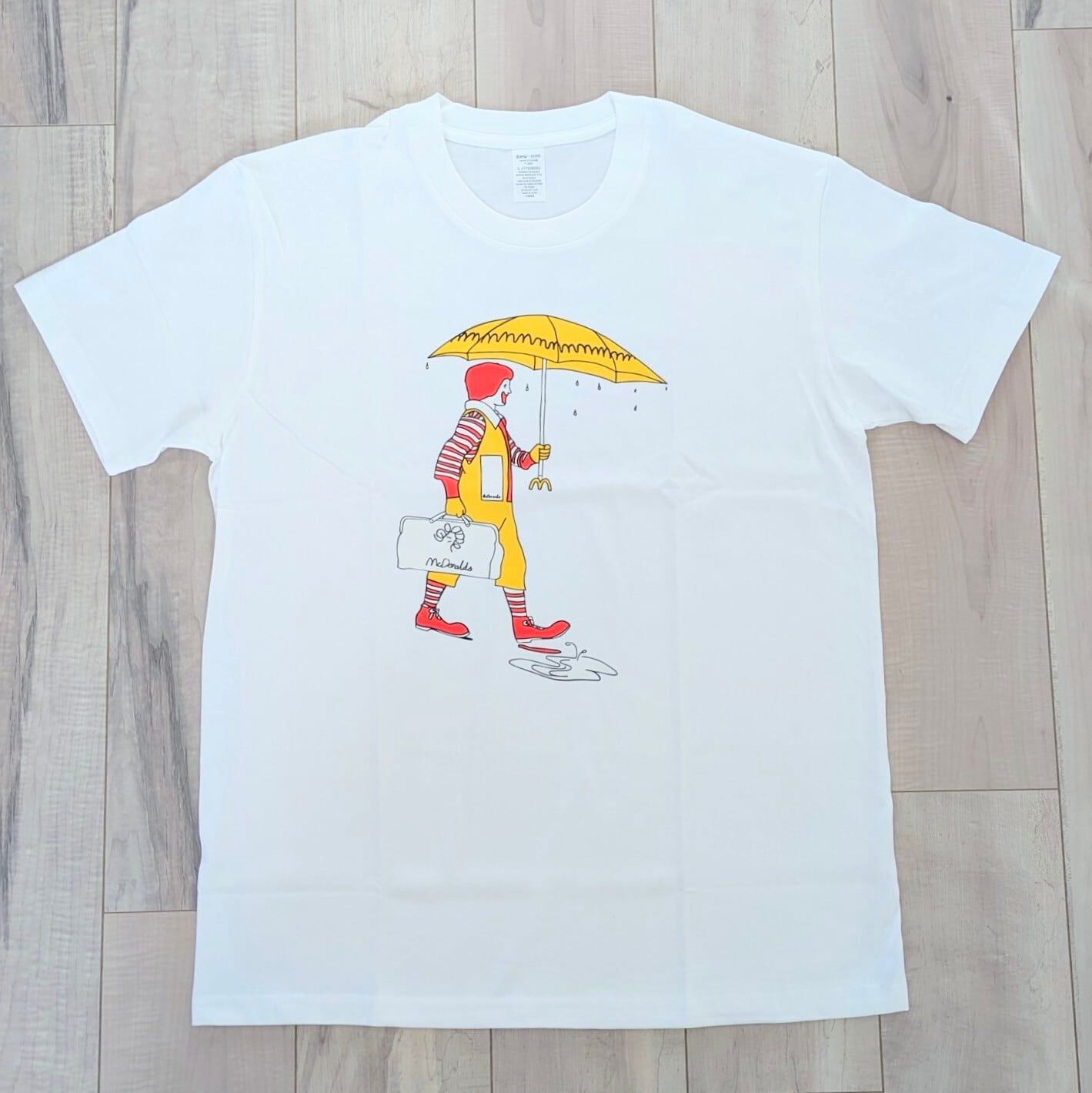 【 Ronald McDonald ( ロナルド・マクドナルド / ドナルド )】『 umbrella 』Tシャツ 〚アメリカン雑貨 アメトイ〛