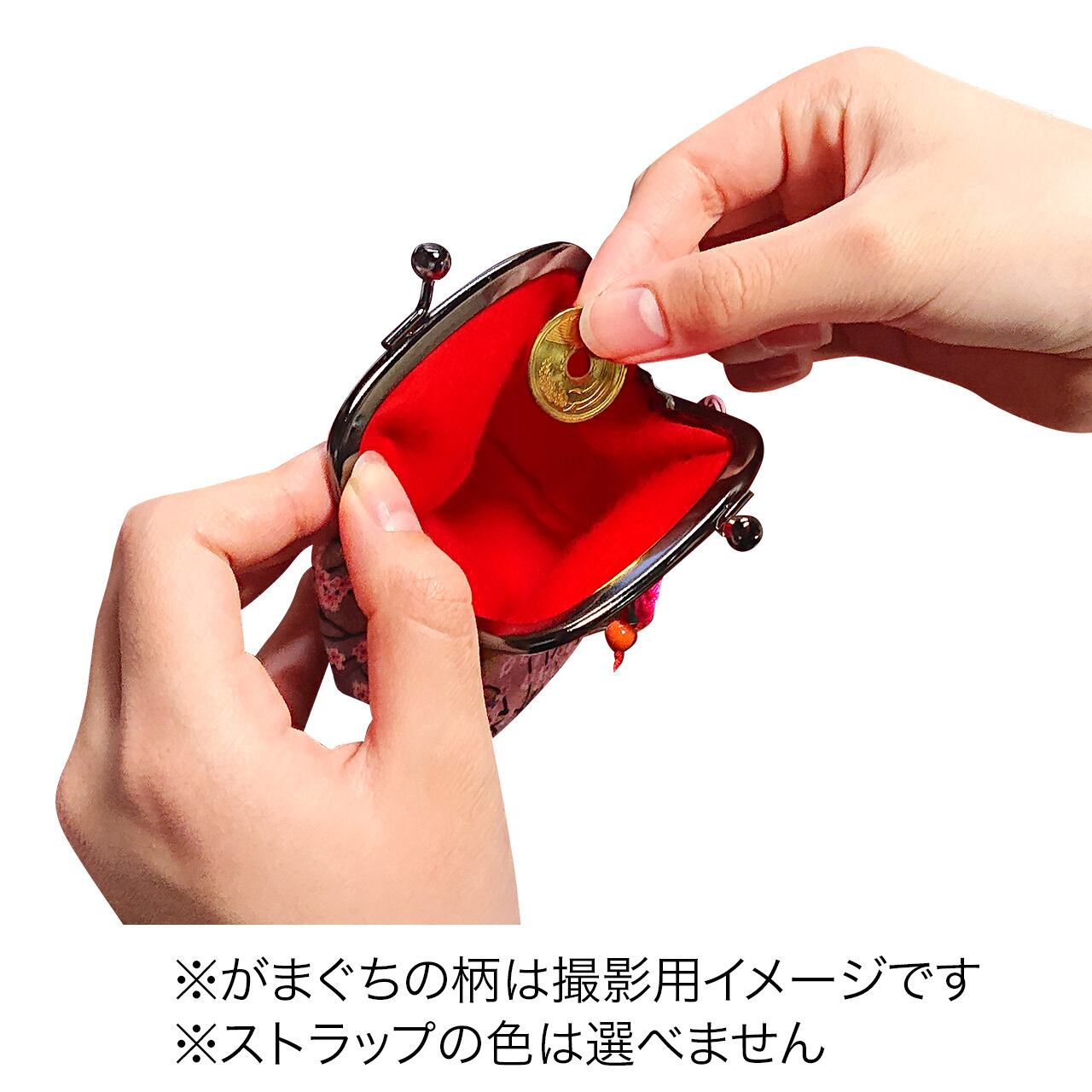 ハンドメイド　和風 畳がま口長財布　いちご　さくら　海外プレゼント ハンドメイド 和風 畳がま口長財布 いちご さくら 海外