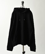 MMMM Knit x blocking hoodie (BLK) 24010M24