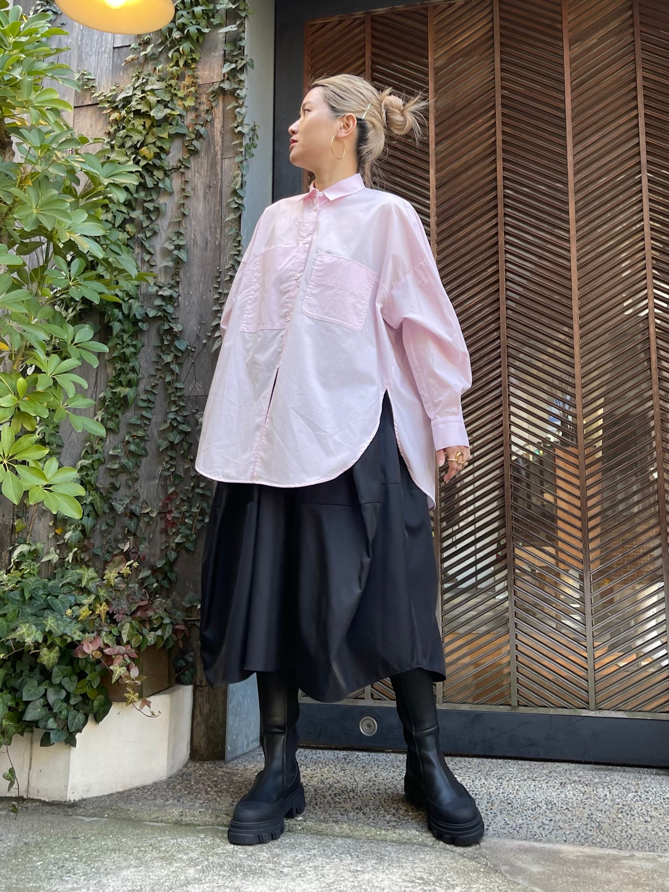 23SS】ENFOLD エンフォルド ROUND-SLIT SHIRT TRENTオンラインショップ (福岡市セレクトショップ) エンフォルド アシンメトリーカットソー(ウール)