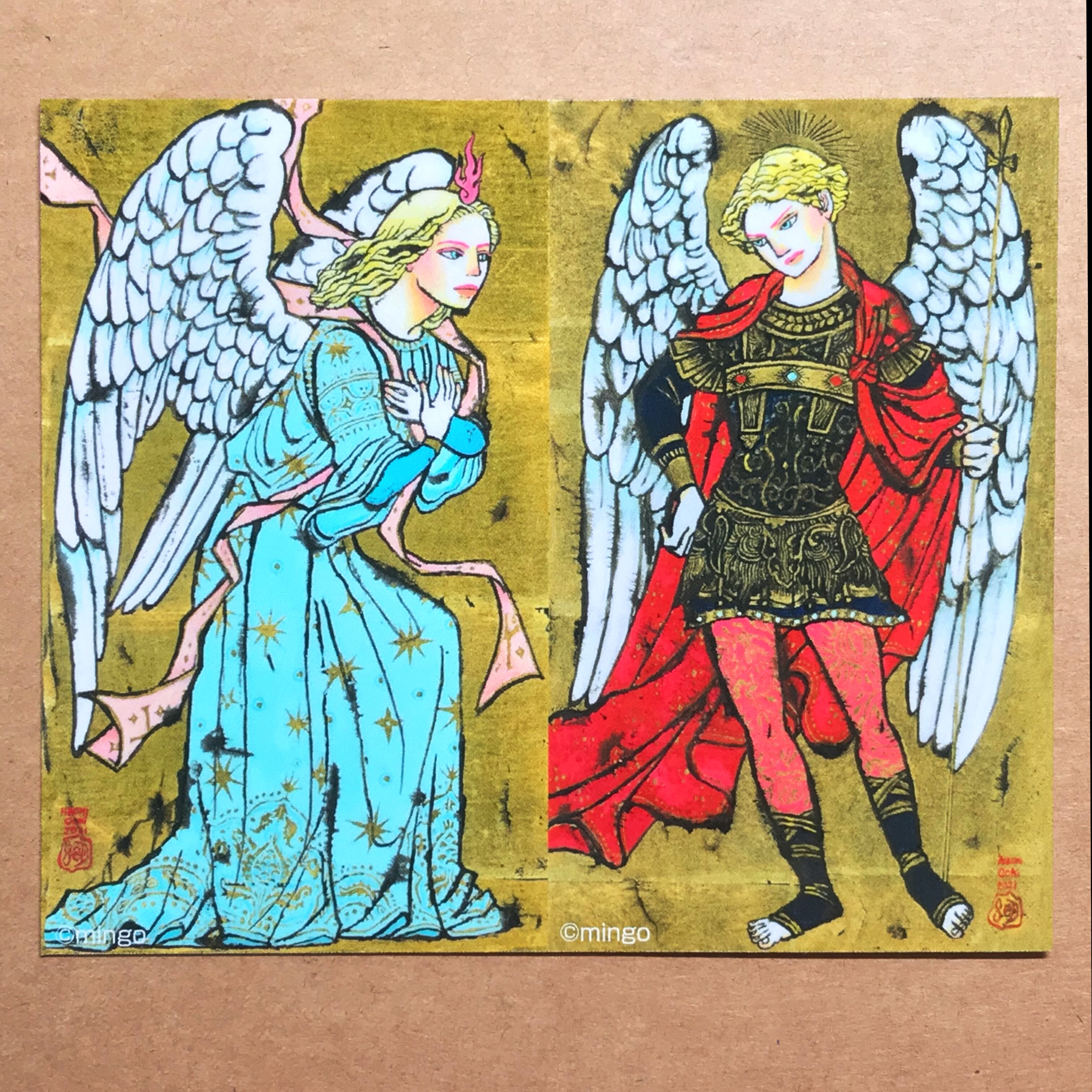 コレクター向け　完品　未使用に近い　ステッカー未使用　ぽっぷるメイル PC88 天使ステッカー（2枚組）（つやあり） | Mingot Eden