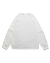 ドロップショルダーパッチポケット長袖Tシャツ S0670