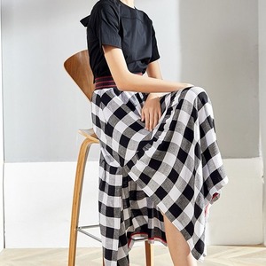 ハイウエストチェックスカート　2373