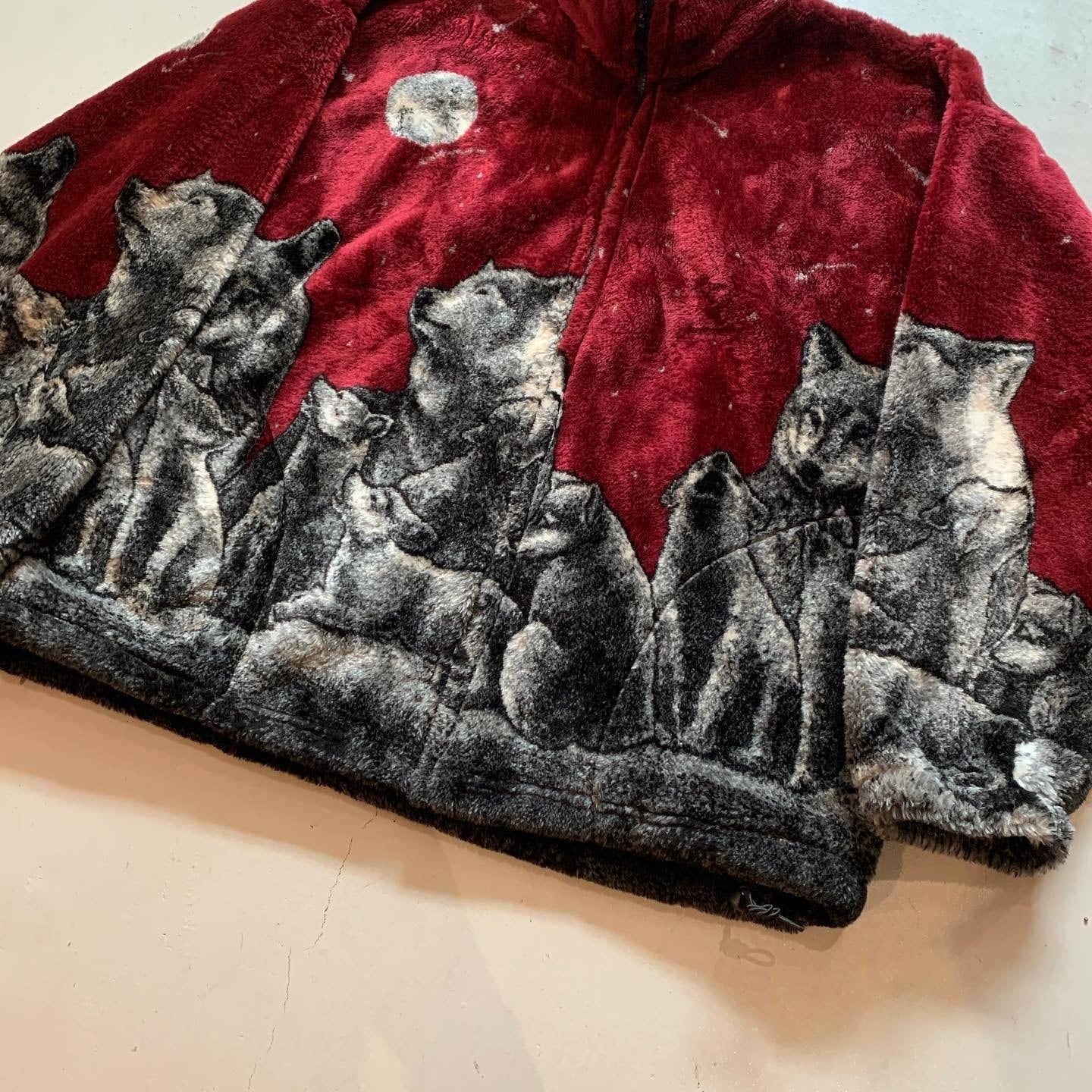 dead stock!! 90s MAZMANIA full-zip fleece jacket  