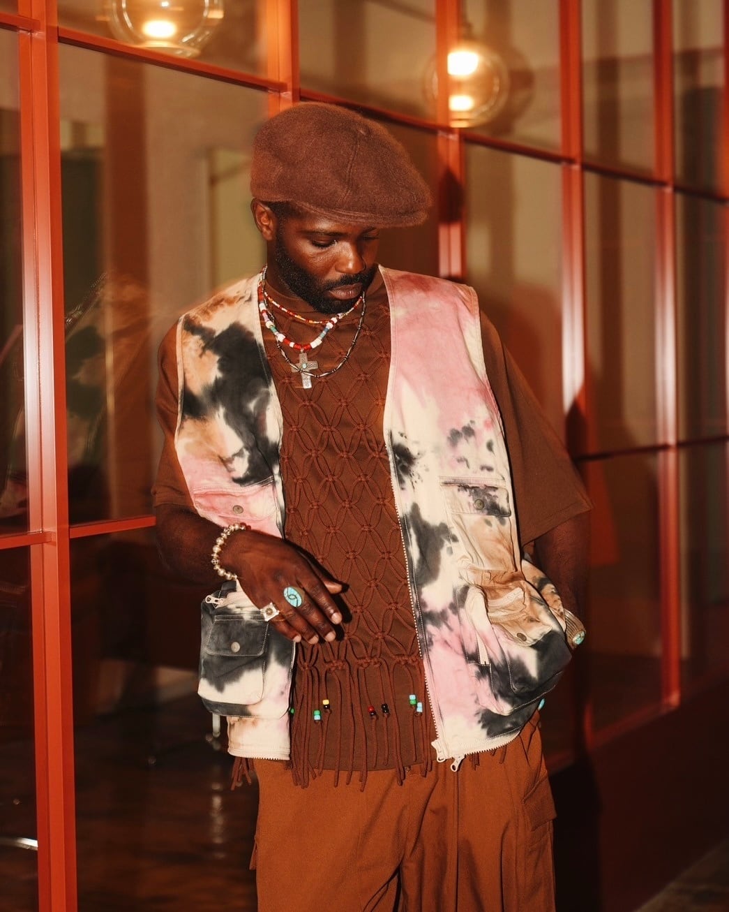 Shaggy Wool Casquette/Black | AMBERGLEAM