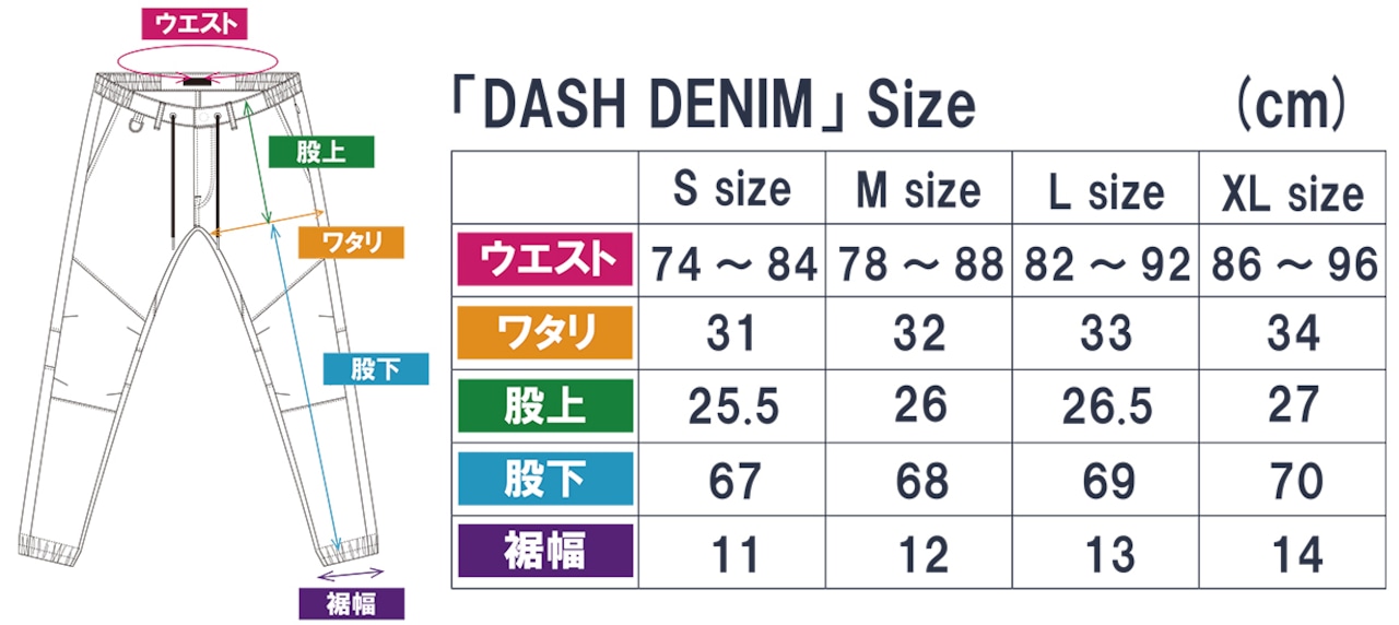 【DENACT】DASH DENIM (ダッシュデニム) /BKACK(ブラック)