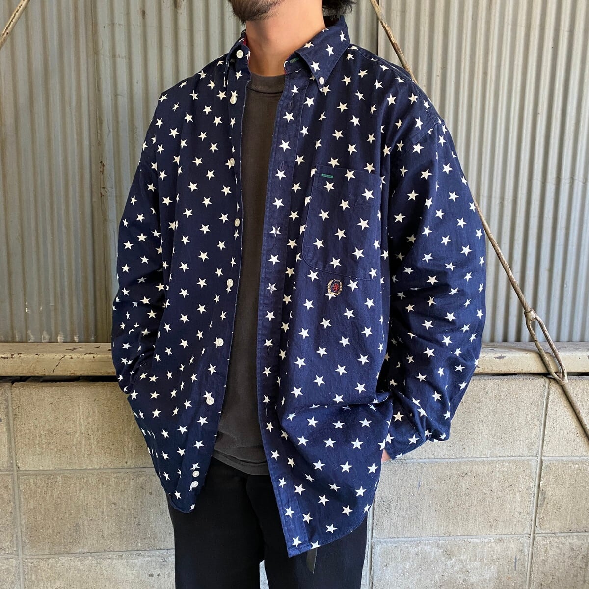 90s TOMMY HILFIGER ボタンダウンシャツ 長袖シャツ トミー Vintage Tommy Hilfiger Motorcycle Button Down Toddler Shirt 90s Box Logo  Rare