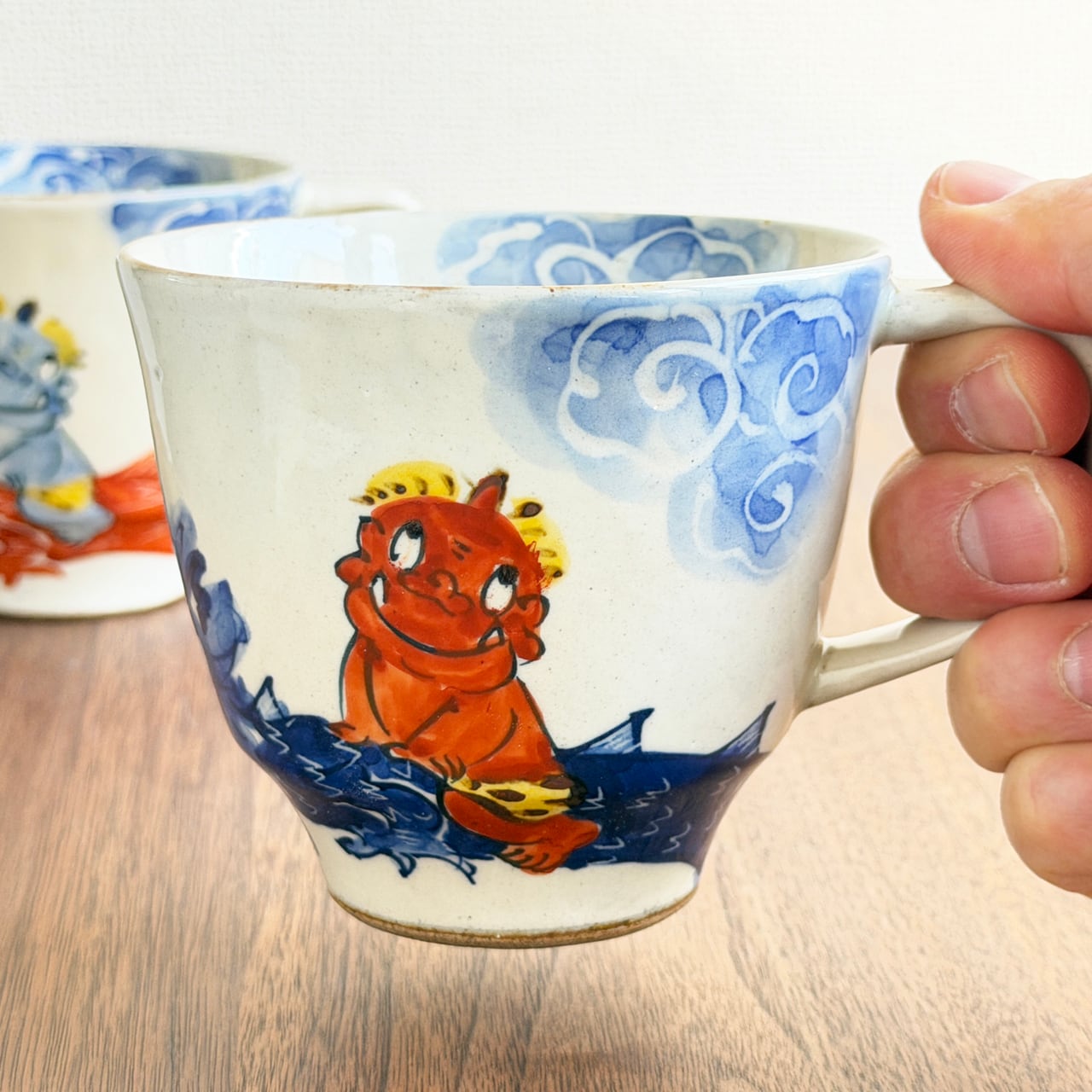 龍に鬼シリーズ」湯呑（ 赤鬼 / 青鬼 ） 波佐見焼 陶工房 楽-RAKU