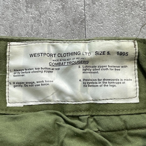 90s アイルランド軍 民間 P1960 コンバットパンツ SIZE 5 w31 詳細写真9