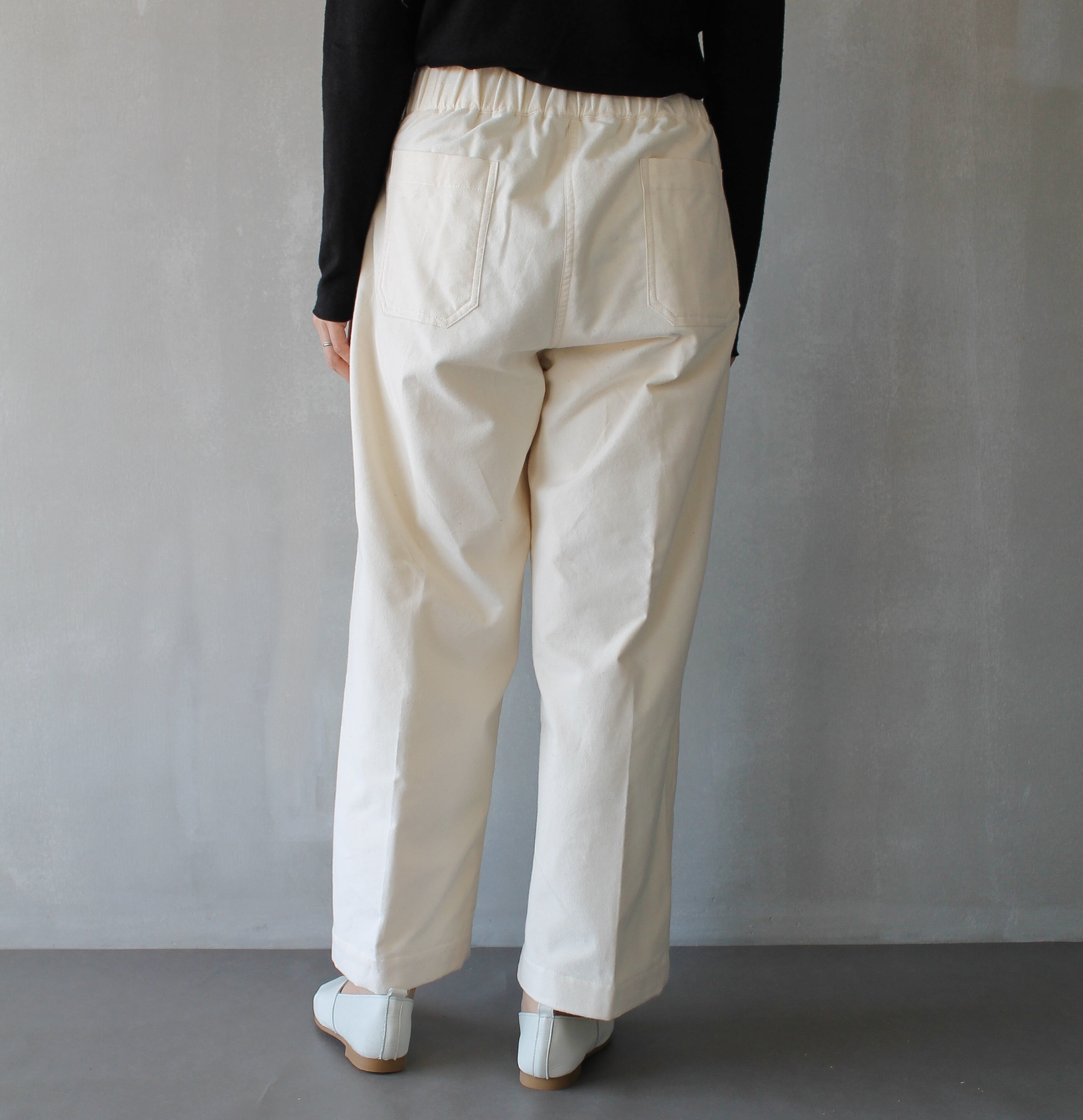 organic cotton warm tuck pants オーガニックコットン ウォーム