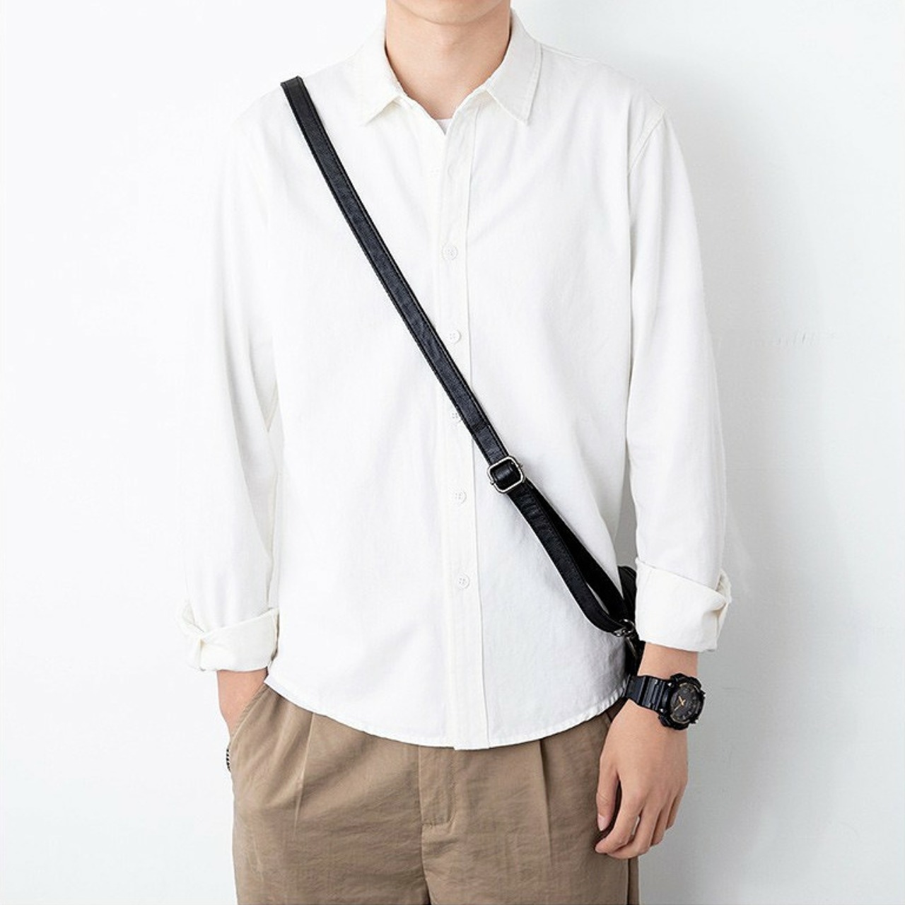 ストレートシルエット ボタンダウンシャツ af0023