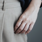 オープンリング ゴールド 2連 イヤーカフ 2way サージカルステンレス SUS316L