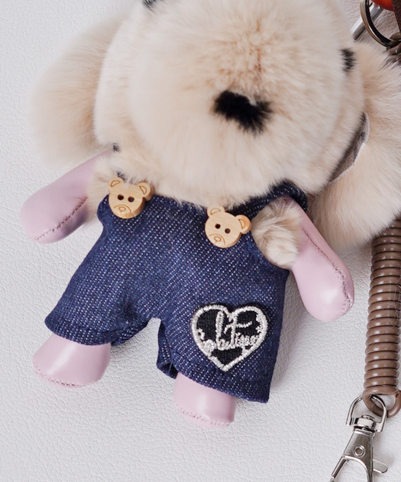 【直営限定ITEM】ドレスアップファーDOGGY BAGチャーム (PINK BEIGE)　CQ-47514H