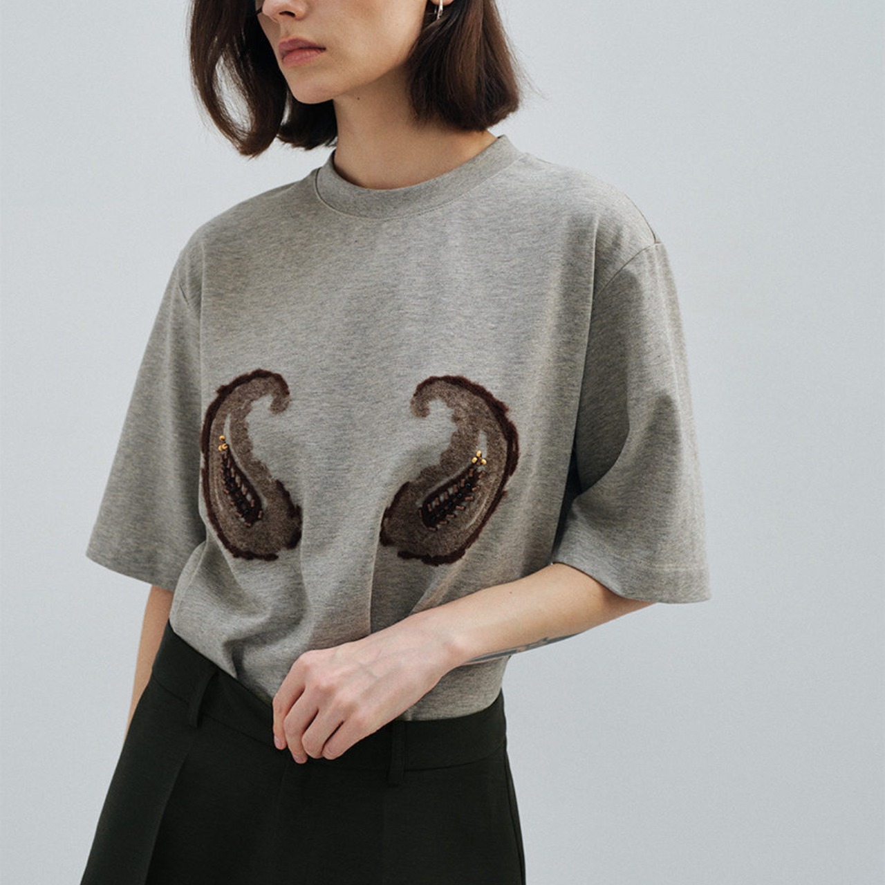Paisley Pattern  T-Shirt 【2color】 T4438