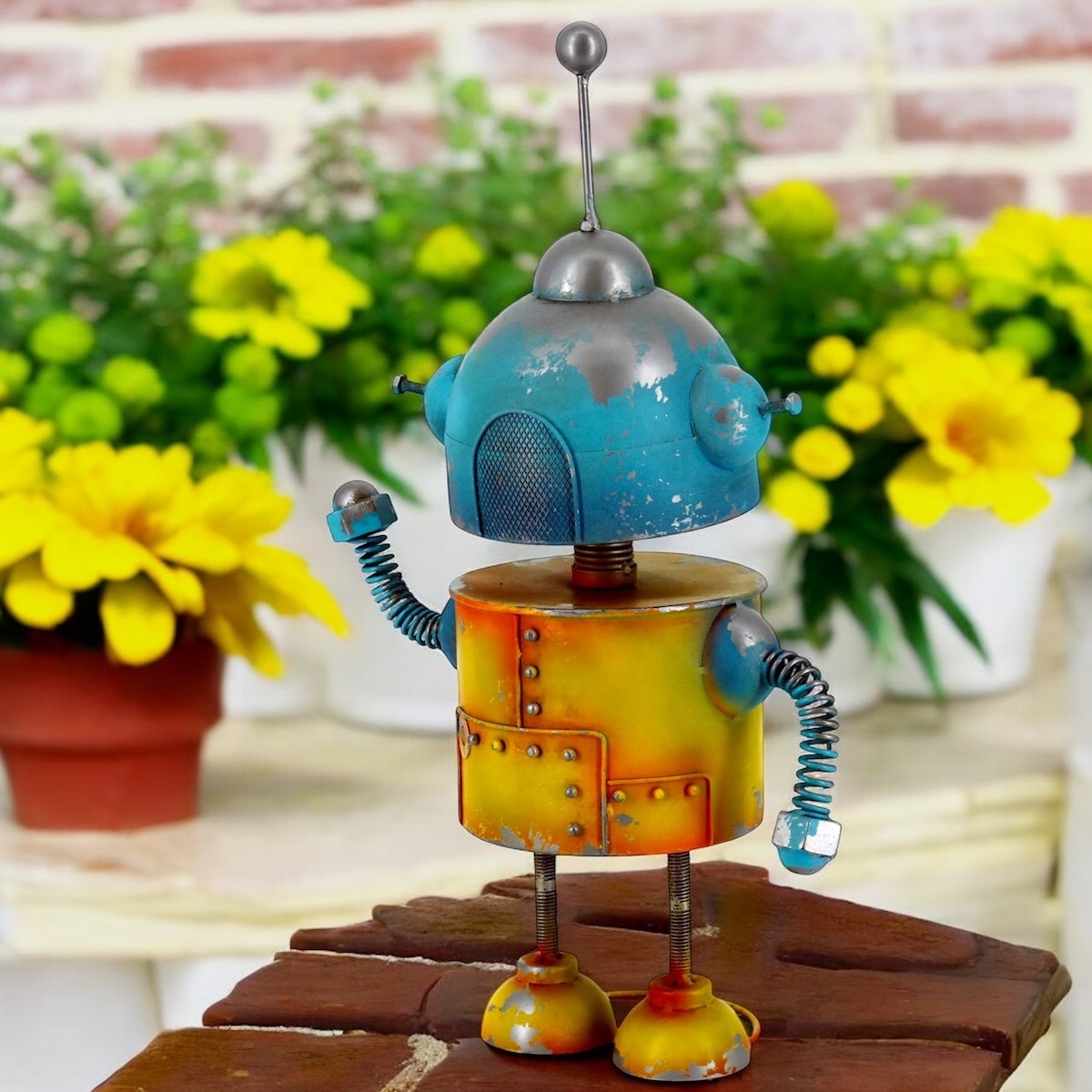 大きなロボット ブリキ製 ガーデニング レトロ お庭づくり 園芸 