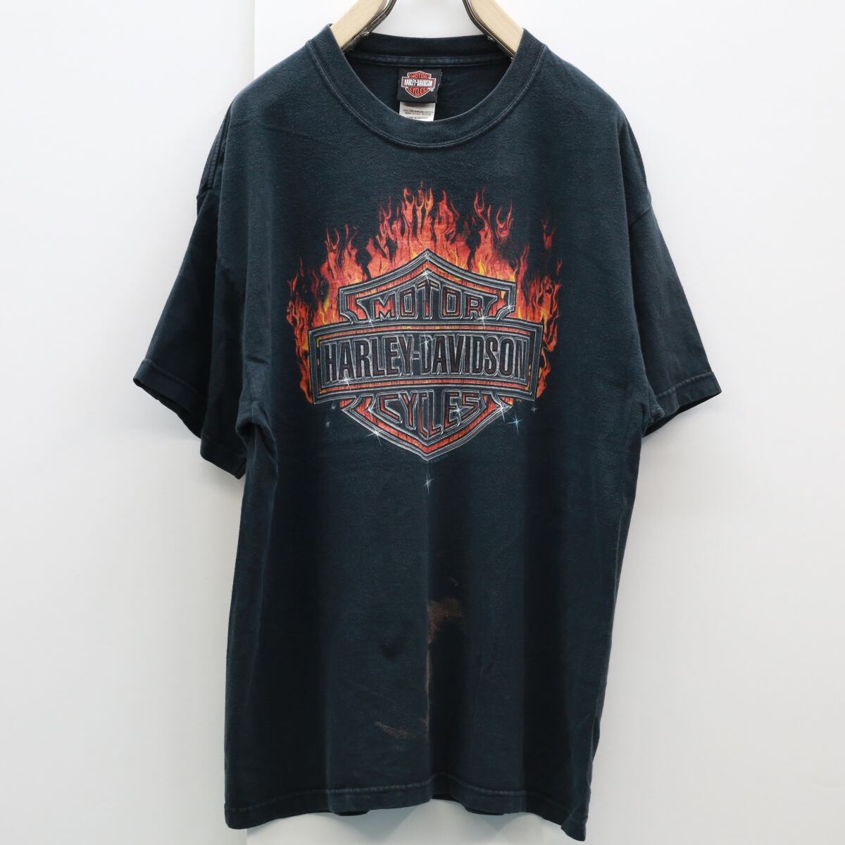 80”s HARLEY DAVIDSON   ポケット付きTシャツ ブラック L