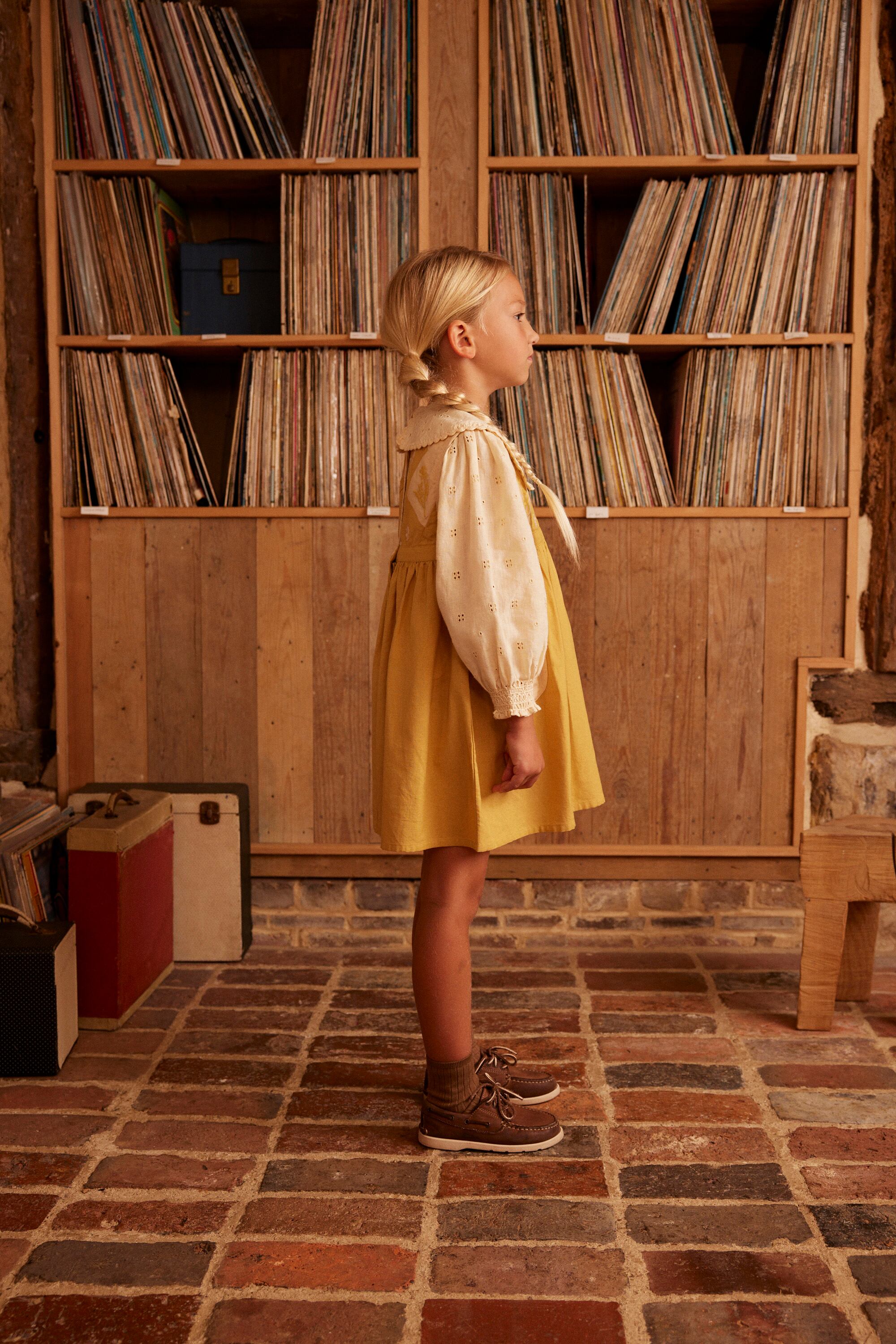 Apolina BIBI PANELLED PINAFORE - HONEY | RESONASON