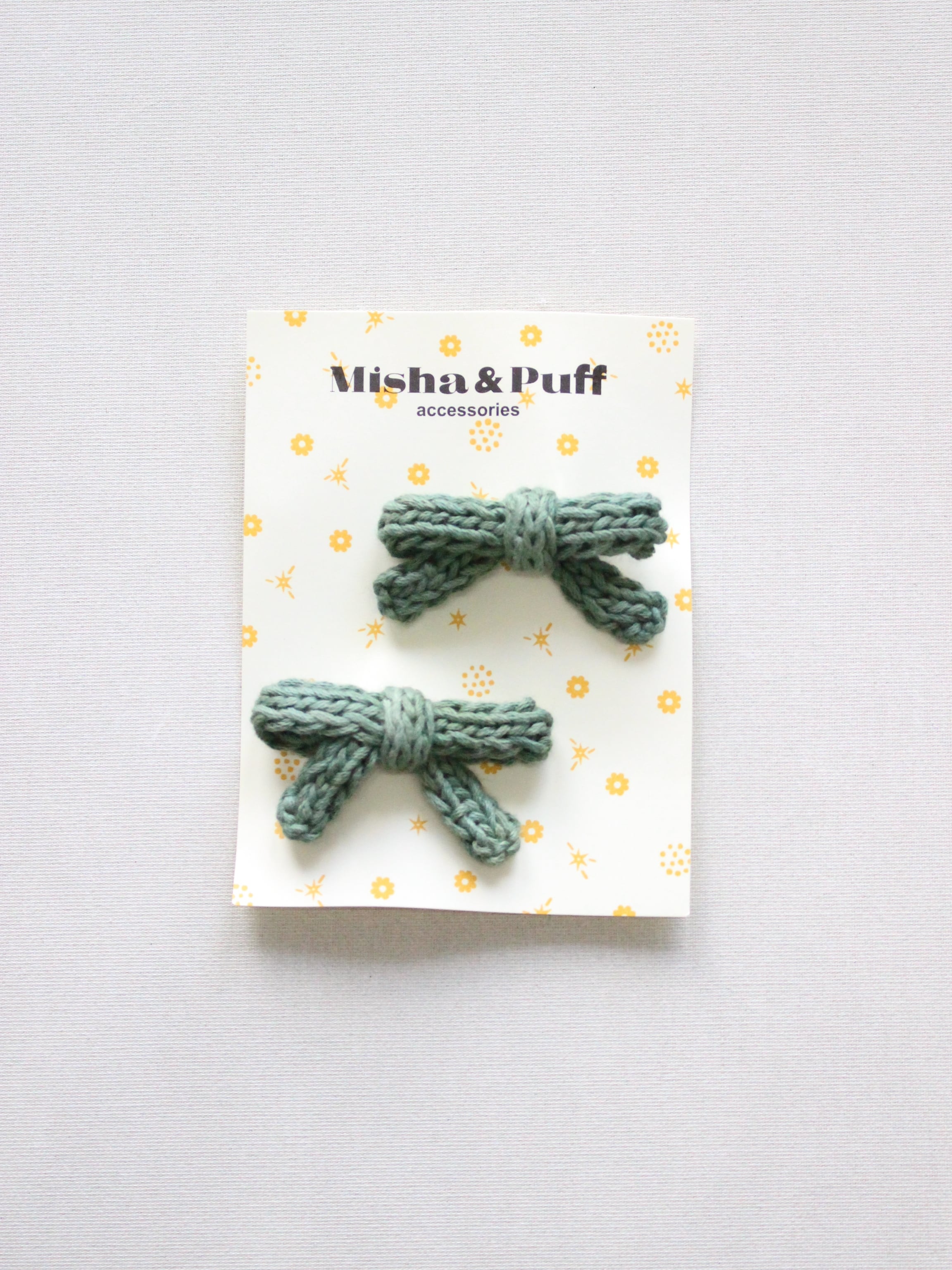 Misha & Puff Goldie Bow Set Oakmoss | RESONASON
