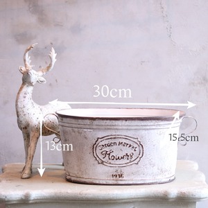 mondimanche 植木鉢　オルシャビーオーバルW｜シャビーシック　寄せ植えして飾ると素敵なガーデンになる　UN2384