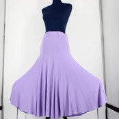 【美品 社交ダンス衣装】スカート レッスンウェア 練習着 紫 ライラック パープル 無地 シンプル かわいい 可愛い 上品 清楚