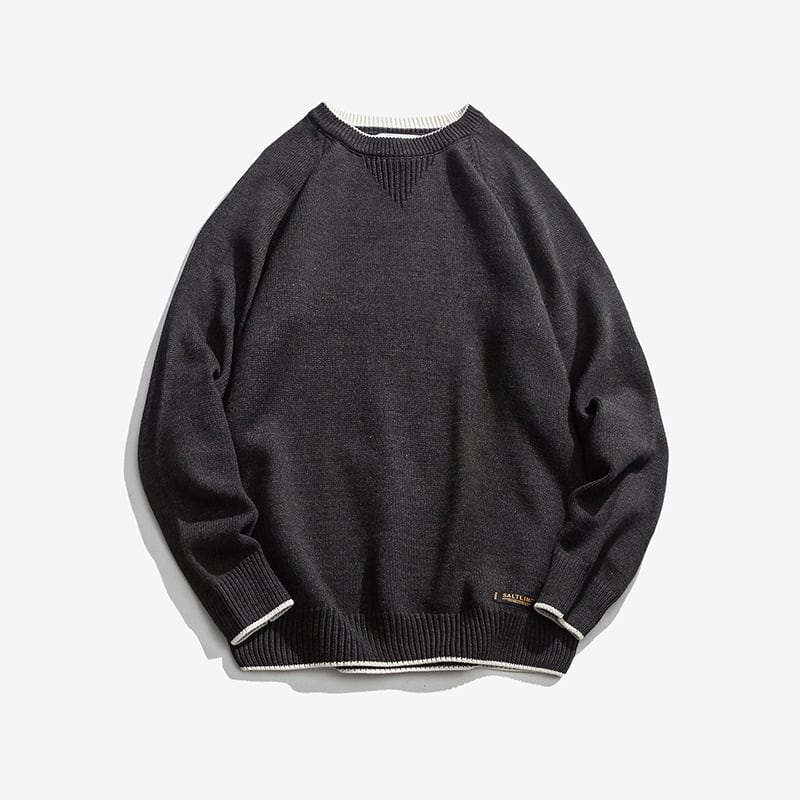 Yidao Vintage Winter ese Tide Men's Round Neck Knitwear Young Student Fake Two-piece Pullover Jacket-Alibaba ウィンター 冬物 Oネック ビンテージ hip6-161132883620252