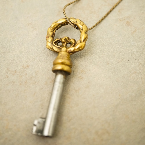 【FRENCH ANTIQUE】KEY CHARM NECKLACE / AB
