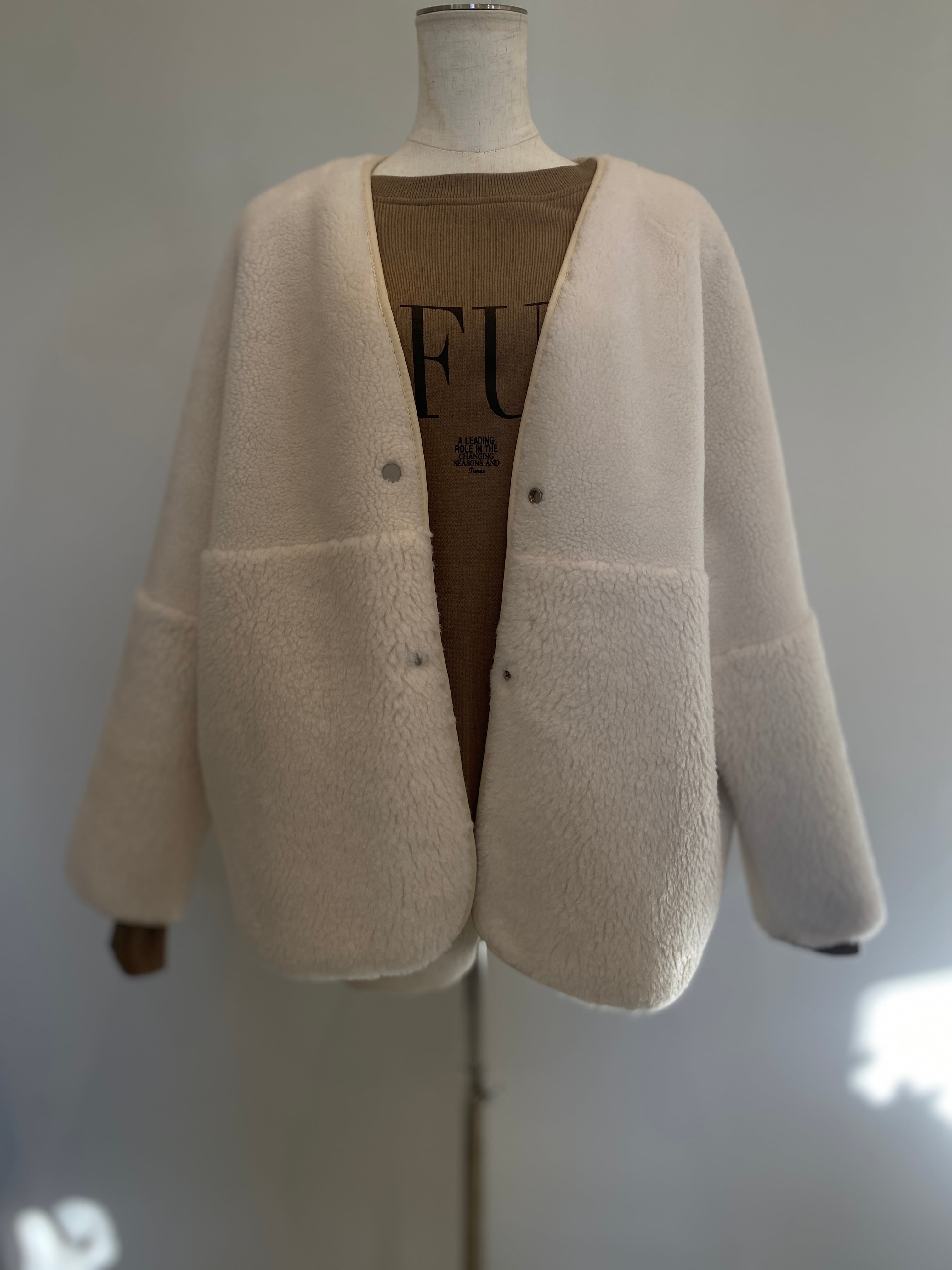 【PASSIONE】リバーシブルムートンボアコート