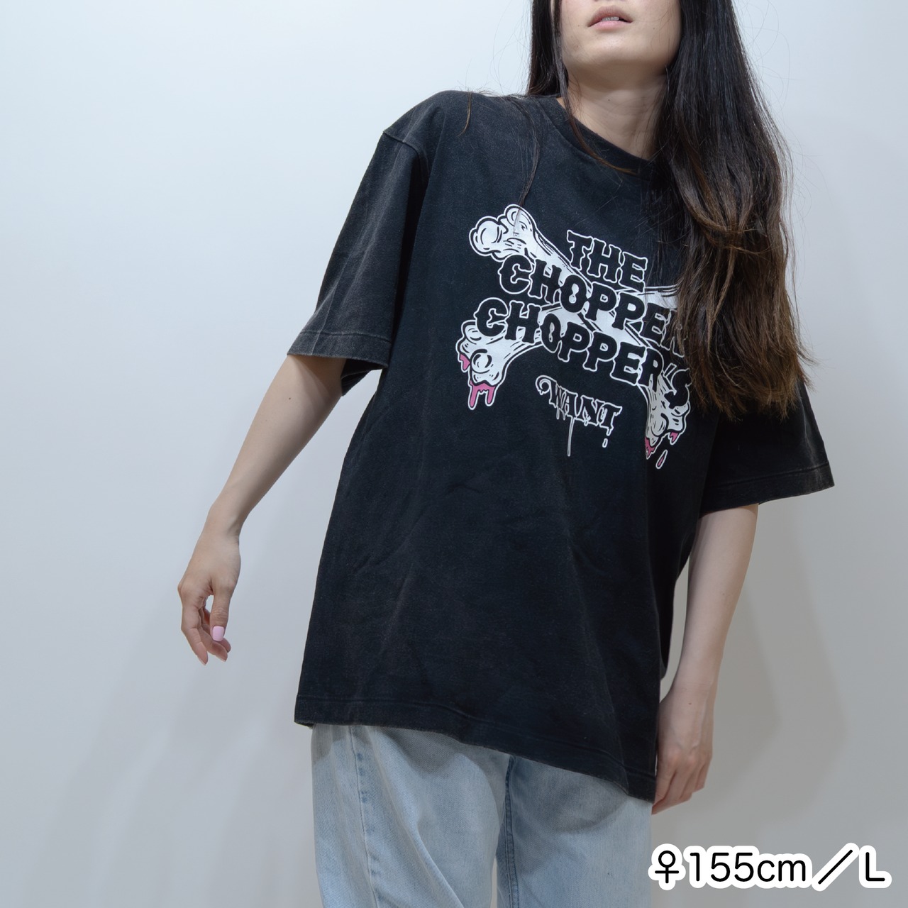 WANT bonebone TEE [フェードブラック]