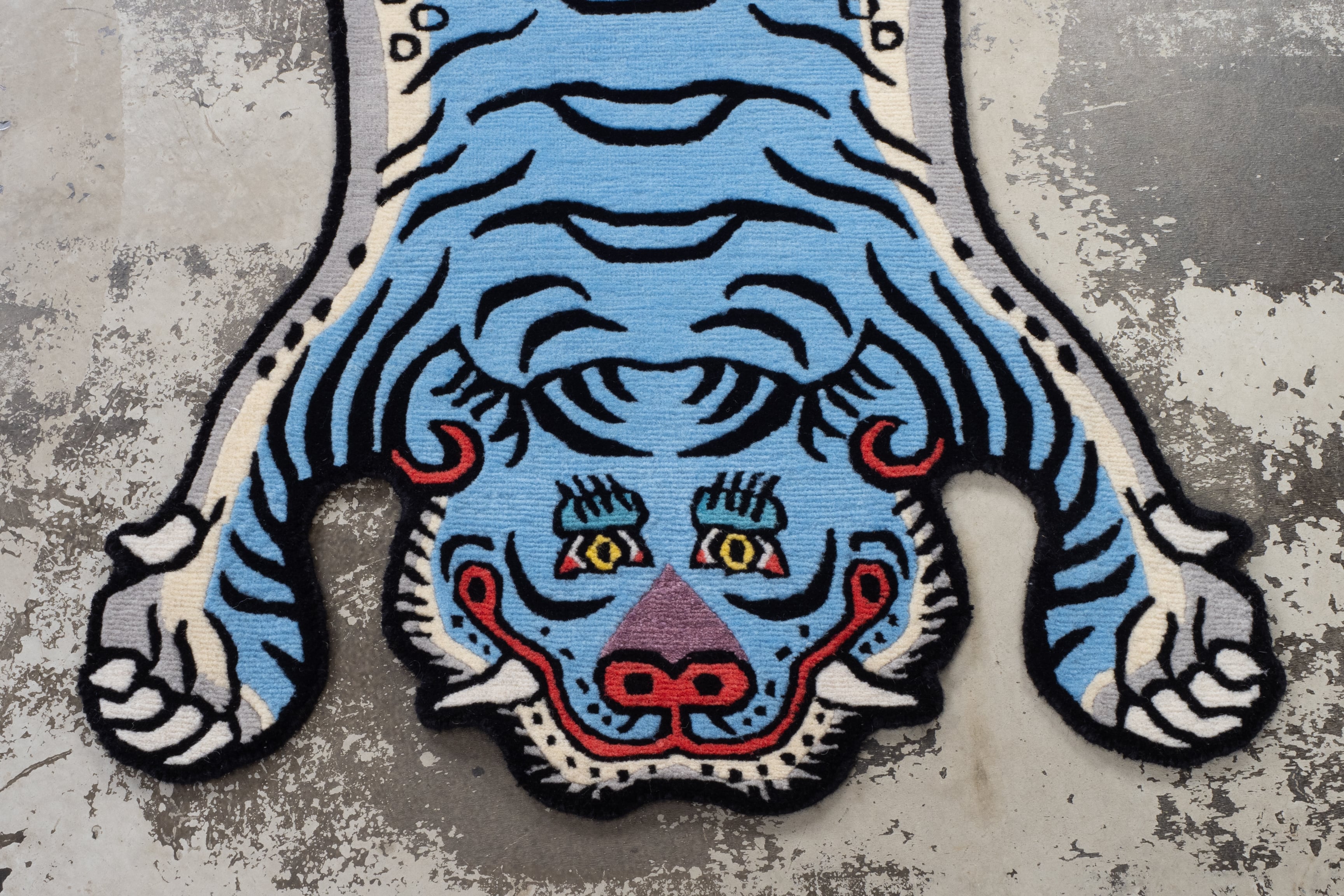 Tibetan Tiger Rug 《Sサイズ•ウール・オリジナル1•ブルー390